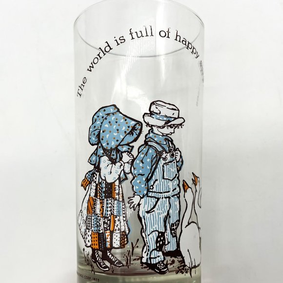 Set of Vintage 1978 American Greetings Holly Hobbie Collectors Glasses-2 Styles - Picture 6 of 7